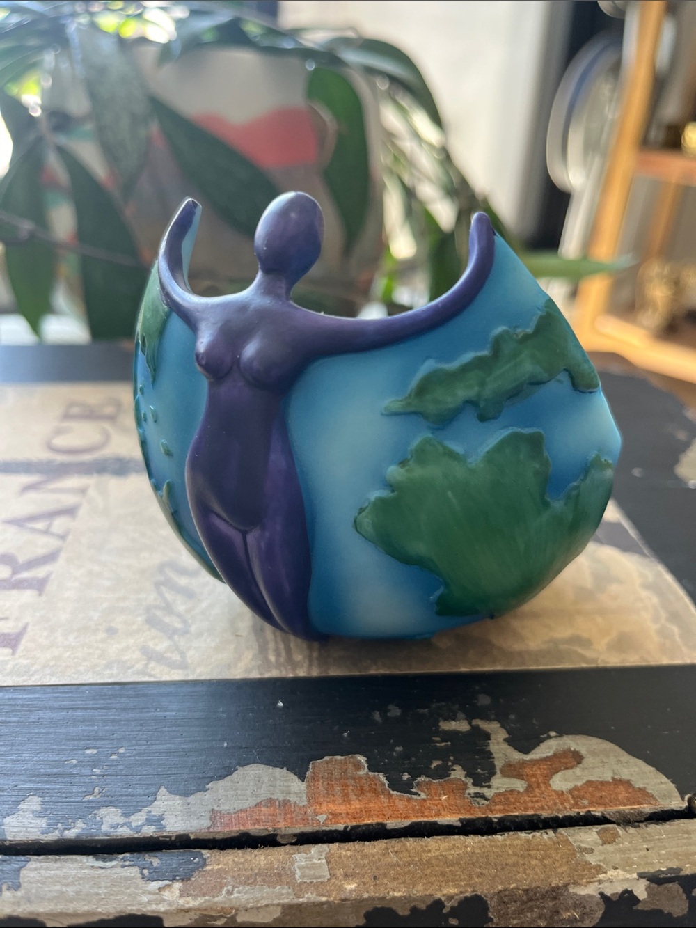 Purple Goddess Globe Decorative Accent Vase
